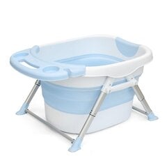 Складная детская ванночка, голубая, с подушкой цена и информация | Товары для купания | pigu.lt
