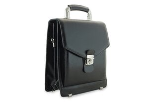 Кожаная сумка с плечевым ремнем №16 черный цена и информация | Мужские сумки | pigu.lt