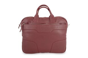 Кожаная сумка\портфель с плечевым ремнем №63 бордо цена и информация | Мужские сумки | pigu.lt