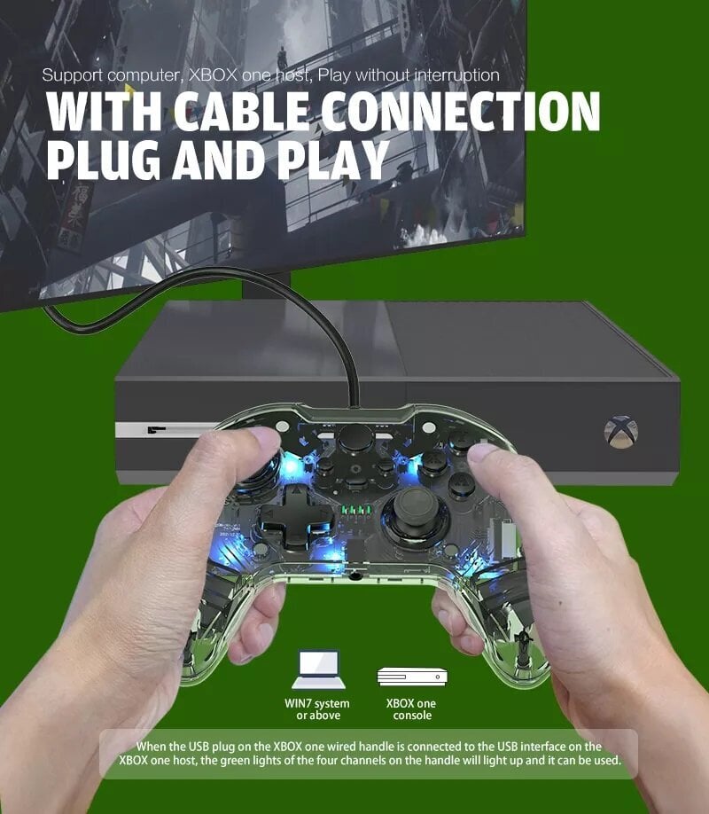 Xbox One HS-300C Crystal kaina ir informacija | Žaidimų pultai  | pigu.lt