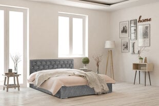 Кровать Crystal, 200x200 см, серый цвет цена и информация | Кровати | pigu.lt