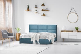 Кровать Trio 200х200 см, синий цвет цена и информация | Кровати | pigu.lt