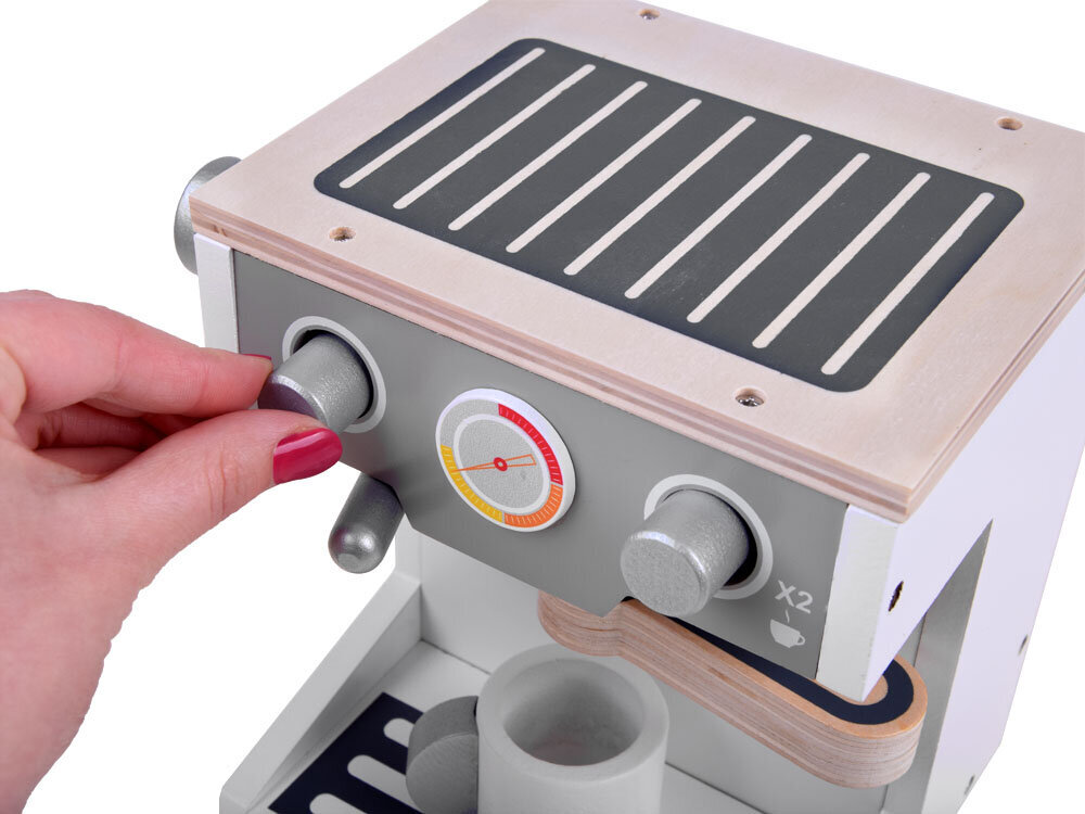 Žaislinis medinis kavos aparatas su puodeliu kaina ir informacija | Žaislai mergaitėms | pigu.lt