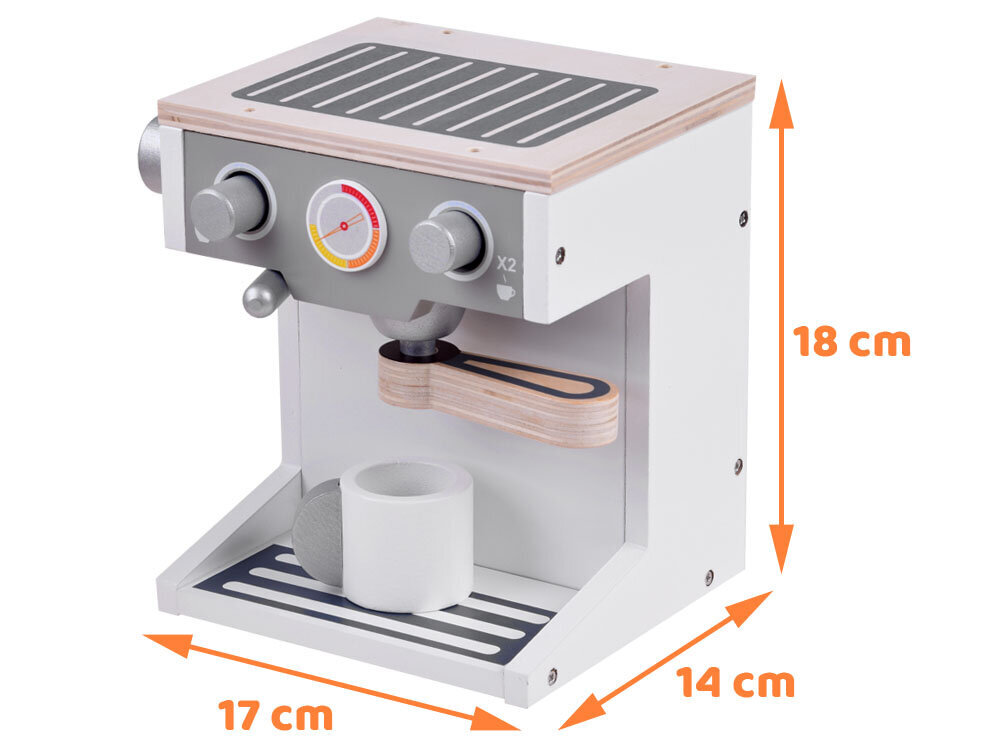 Žaislinis medinis kavos aparatas su puodeliu kaina ir informacija | Žaislai mergaitėms | pigu.lt