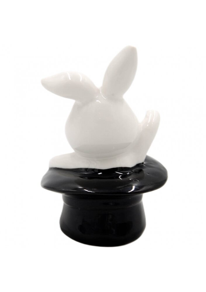Porceliano statulėlė "Kiškutis skrybėlėje" цена и информация | Kitos originalios dovanos | pigu.lt