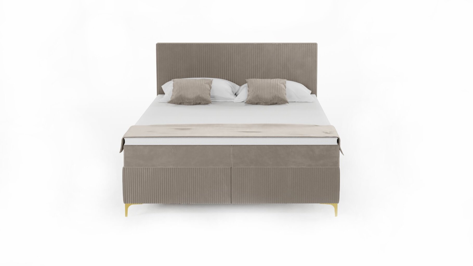 Kontinentinė lova Savani, 120x200 cm, ruda цена и информация | Lovos | pigu.lt