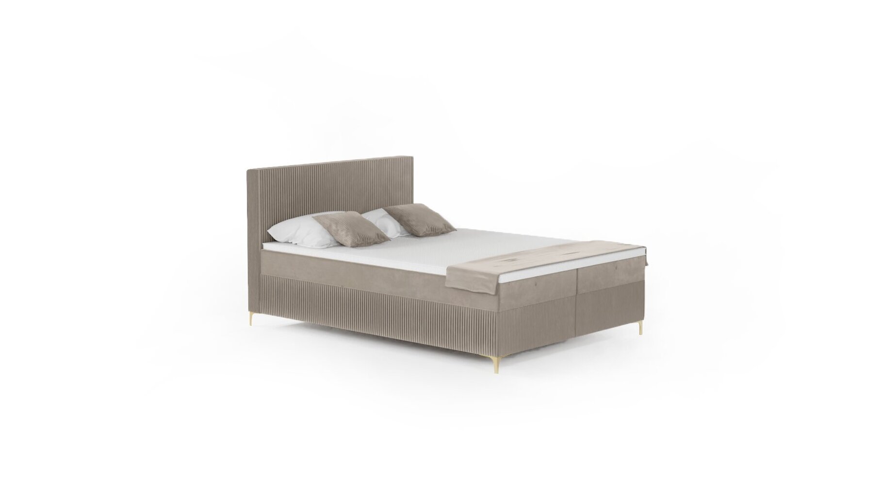 Kontinentinė lova Savani, 120x200 cm, ruda цена и информация | Lovos | pigu.lt