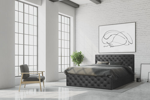 Kontinentinė lova Suzy, 120x200 cm, ruda kaina ir informacija | Lovos | pigu.lt