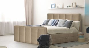 Kontinentinė lova Feen, 140x200 cm, ruda kaina ir informacija | Lovos | pigu.lt