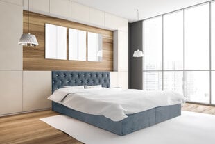Kontinentinė lova Isabelle 200x200 cm, pilka kaina ir informacija | Lovos | pigu.lt