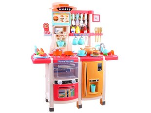 Didelė virtuvėlė su aksesuarais ir efektais, rožinė kaina ir informacija | Žaislai mergaitėms | pigu.lt