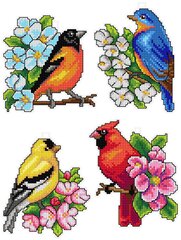 "Birds" 118CS Набор для вышивки крестом цена и информация | Принадлежности для вышивания | pigu.lt