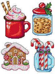 "Christmas Sweets" 119CS Набор для вышивки крестом цена и информация | Принадлежности для вышивания | pigu.lt