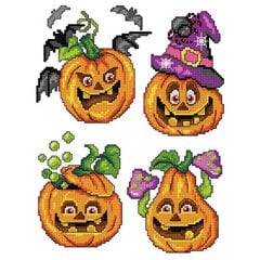 "Halloween Pumpkins" 126CS Набор для вышивки крестом цена и информация | Принадлежности для вышивания | pigu.lt