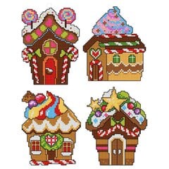 "Gingerbread Houses" 127CS Набор для вышивки крестом цена и информация | Принадлежности для вышивания | pigu.lt