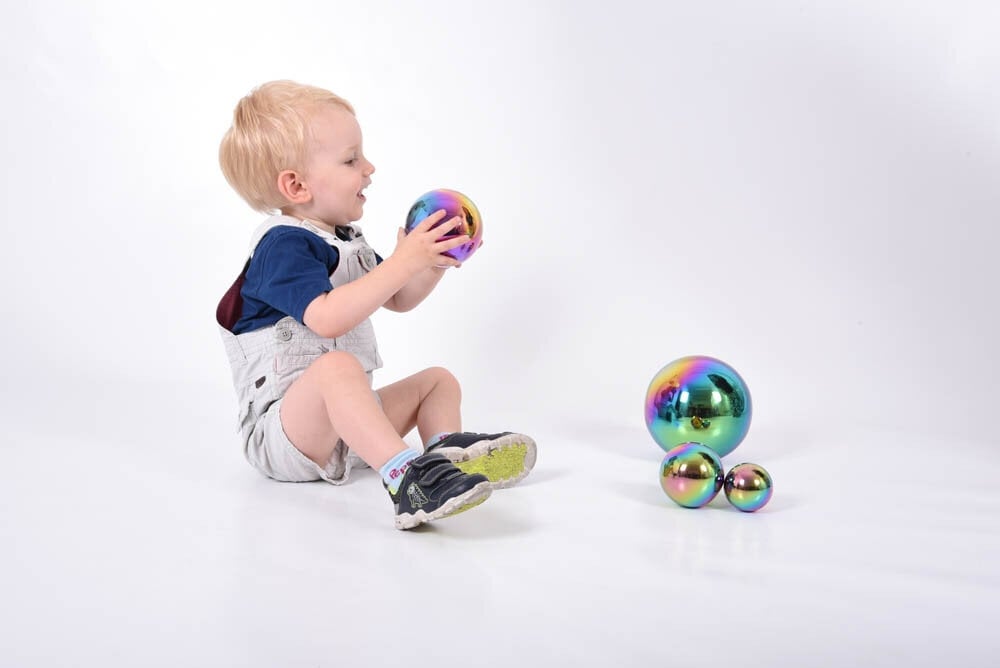 Sensoriniai atspindintys spalvoti sprogimo kamuoliukai - 4 vnt kaina ir informacija | Lavinamieji žaislai | pigu.lt