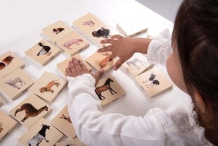 Деревянные пазлы "Домашние животные" - 28 штук цена и информация | Развивающие игрушки | pigu.lt