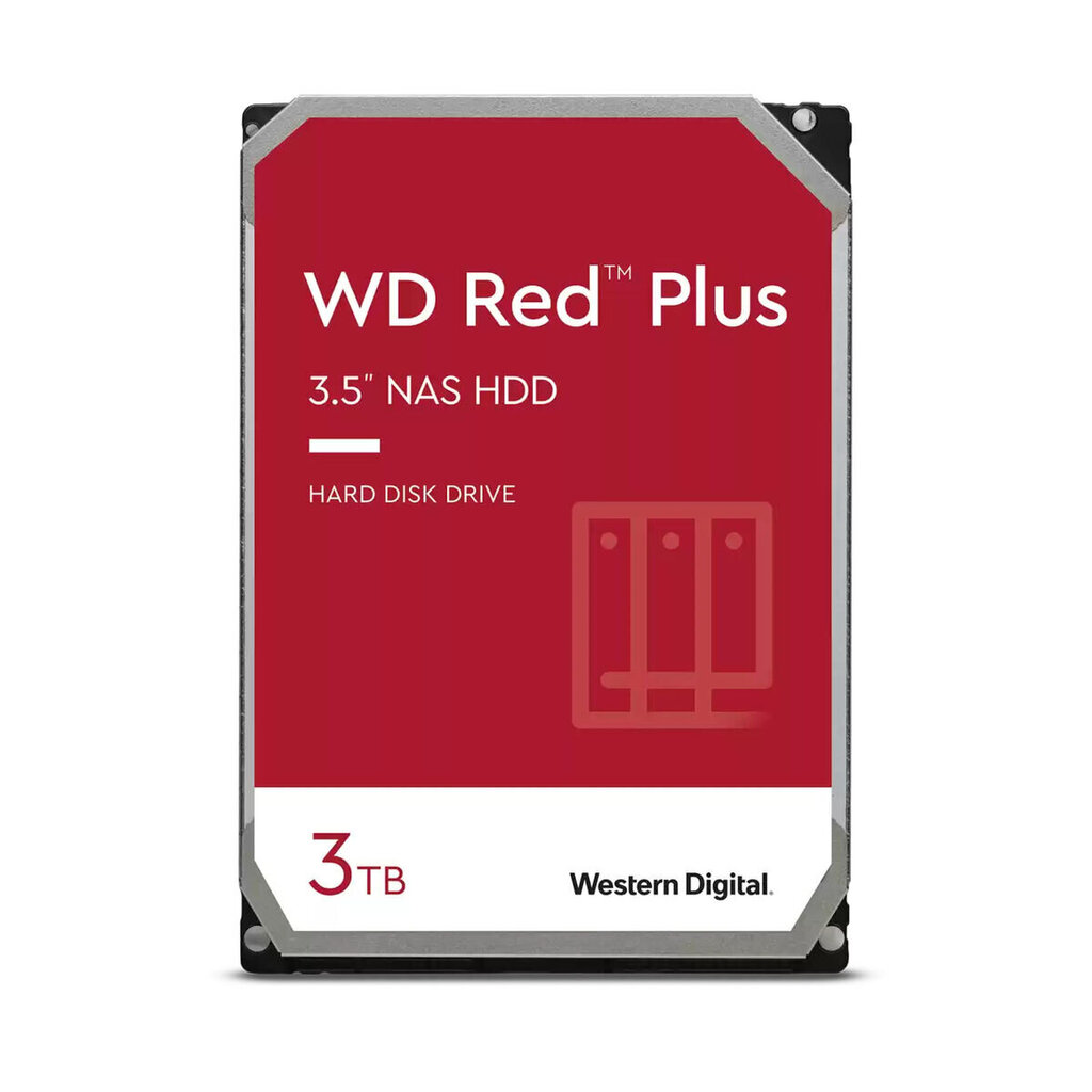 WD Red Plus, 3TB цена и информация | Vidiniai kietieji diskai (HDD, SSD, Hybrid) | pigu.lt