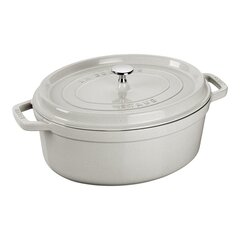 Кастрюля чугунная овальная STAUB 40501-447-0 - белый трюфель 8 л цена и информация | Кастрюли, скороварки | pigu.lt