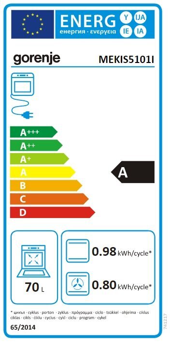 Gorenje MEKIS5101I цена и информация | Elektrinės viryklės | pigu.lt