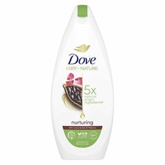 Питательный гель для душа с маслом какао и гибискусом Dove Care by Nature, 225 мл цена и информация | Масла, гели для душа | pigu.lt