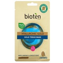 Drėkinamoji lakštinė veido kaukė Bioten Hyaluronic Gold, 25 ml цена и информация | Маски для лица, патчи для глаз | pigu.lt