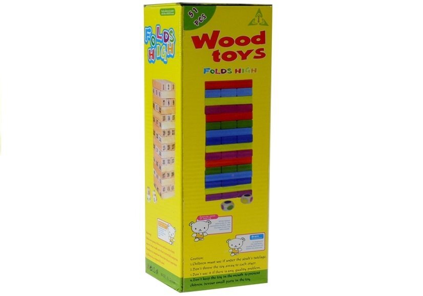 Stalo žaidimas Wood Toys Folds High, 51 vnt. kaina ir informacija | Stalo žaidimai, galvosūkiai | pigu.lt