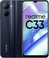 Смартфоны Realme C33 Чёрный 64 Гб Octa Core 4 GB RAM цена и информация | Мобильные телефоны | pigu.lt