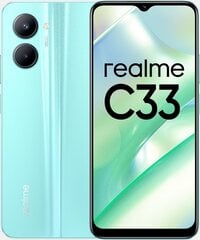 Realme C33 4/64GB Dual SIM Aqua Blue цена и информация | Мобильные телефоны | pigu.lt