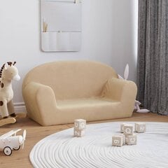 Vaikiška sofa vidaXL, smėlio spalvos kaina ir informacija | Vaikiški sėdmaišiai, foteliai, pufai | pigu.lt