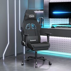 Pasukama žaidimų kėdė su pakoja, Audinys, juoda kaina ir informacija | Biuro kėdės | pigu.lt