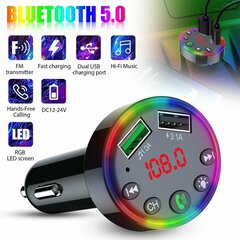 FM moduliatorius su Bluetooth automobiliui, F9 kaina ir informacija | FM moduliatoriai | pigu.lt