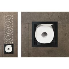 Balneo Wall-Box Paper potinkinis tualetinio popieriaus dėklas, juodas kaina ir informacija | Vonios kambario aksesuarai | pigu.lt