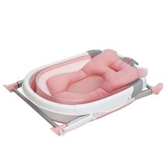 Складная детская ванночка розового цвета, с розовой подушкой цена и информация | Товары для купания | pigu.lt