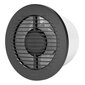 Elektrinis ventiliatorius Europlast E-Extra EA125A, Ø125mm su rutuliniu guoliu, antracitas kaina ir informacija | Vonios ventiliatoriai | pigu.lt