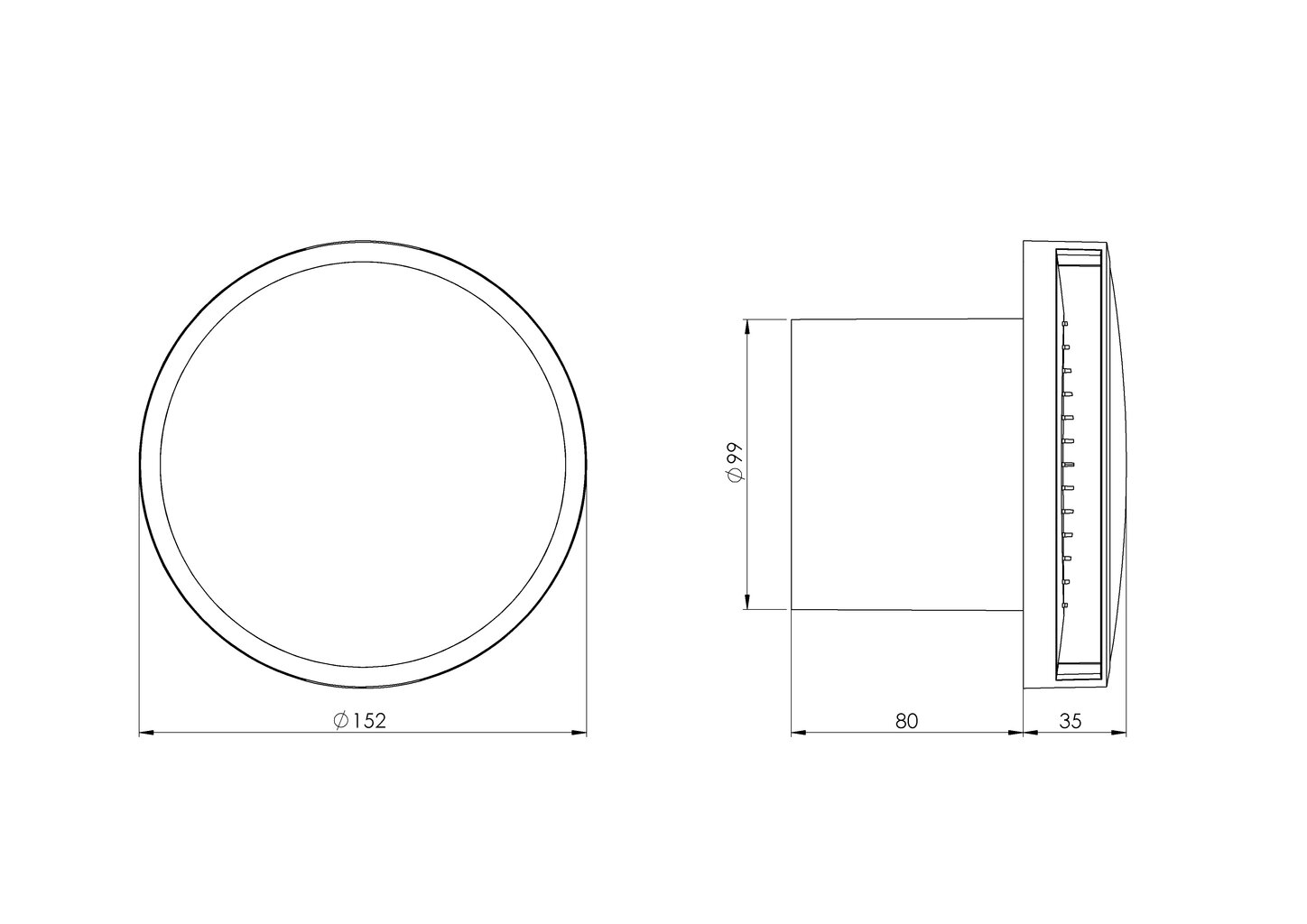 Elektrinis ventiliatorius Europlast E-Extra EAT100G, Ø100mm su dangčiu, rutuliniu guoliu, aukso kaina ir informacija | Vonios ventiliatoriai | pigu.lt