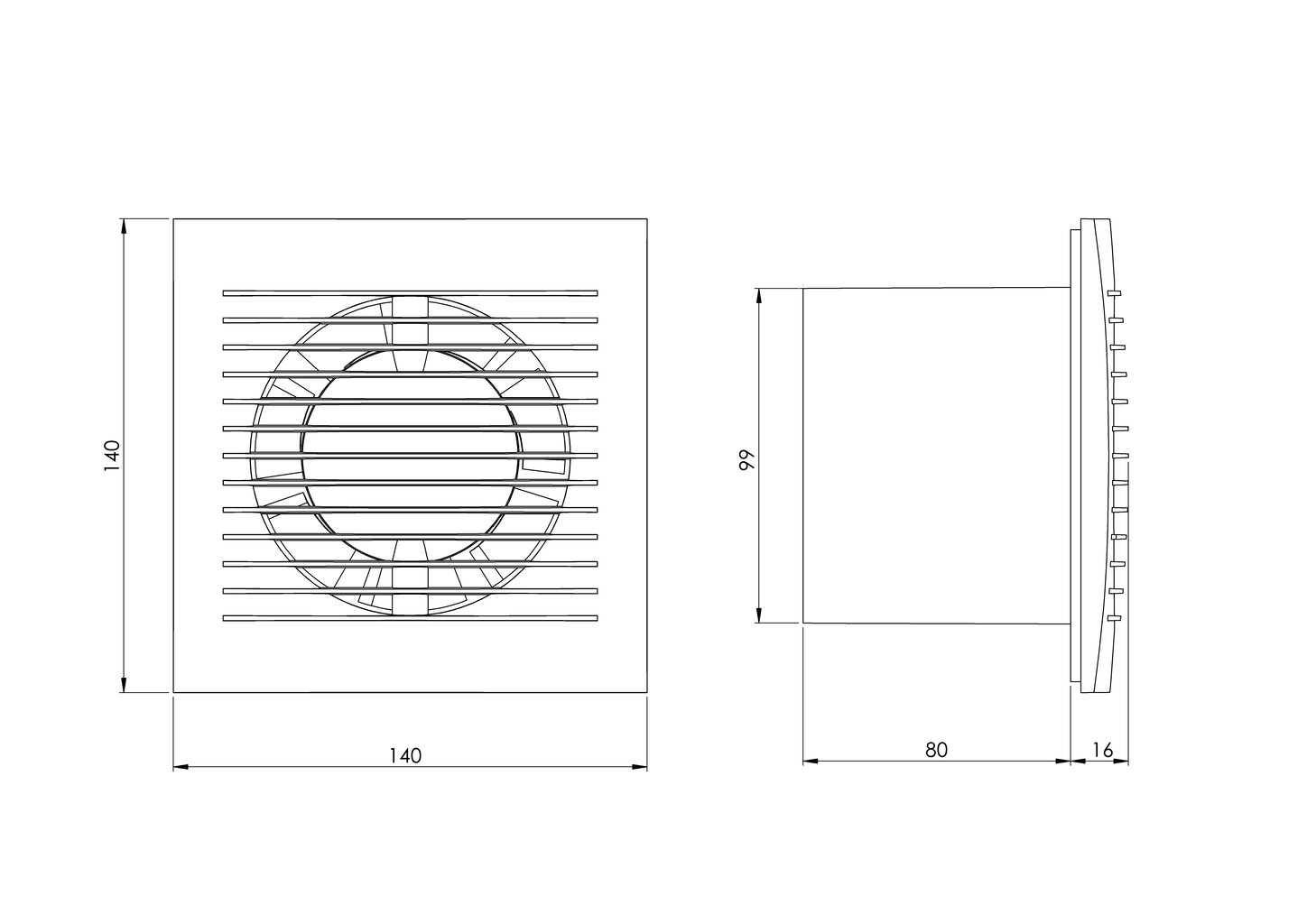 Elektrinis ventiliatorius Europlast E-Extra EE100WPG, 100mm kaina ir informacija | Vonios ventiliatoriai | pigu.lt