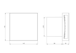 Elektrinis ventiliatorius Europlast E-Extra EET100HTi, 100mm kaina ir informacija | Vonios ventiliatoriai | pigu.lt