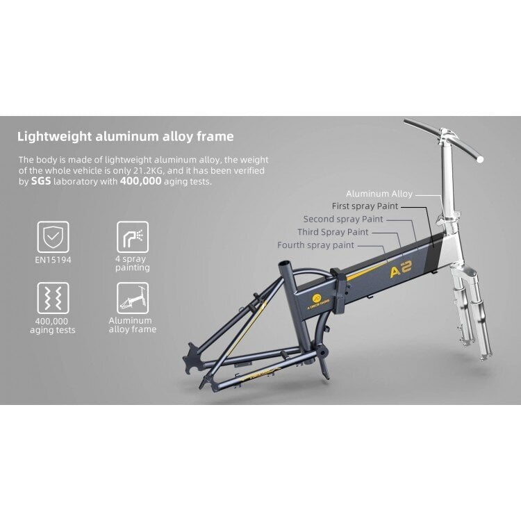 Elektrinis dviratis ADO A20 XE 20", baltas цена и информация | Elektriniai dviračiai | pigu.lt