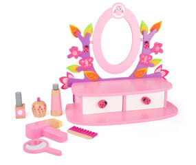 Spalvingas makiažo stalas mergaitėms Small Foot, rožinis kaina ir informacija | Žaislai mergaitėms | pigu.lt
