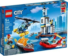 60308 LEGO® City pakrantės policijos ir ugniagesių brigados akcija kaina ir informacija | Konstruktoriai ir kaladėlės | pigu.lt