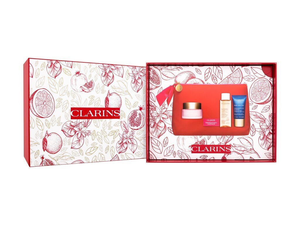 Rinkinys Clarins Multi Active: dieninis veido kremas, 50 m + naktinis veido kremas, 15 ml + micelinis vanduo, 50 ml + kosmetikos maišelis kaina ir informacija | Veido kremai | pigu.lt