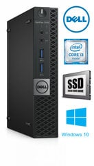 3040 Micro i3-6100T 4GB 960GB SSD Windows 10 Professional kaina ir informacija | Stacionarūs kompiuteriai | pigu.lt