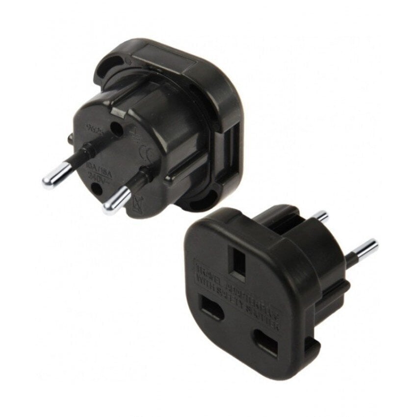 Reach Įkrovimo adapteris UK-EUR juodas kaina ir informacija | Adapteriai, USB šakotuvai | pigu.lt