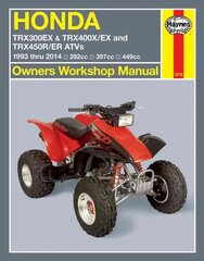 Honda TRX300EX, TRX400X/EX, TRX450R/ER ATVs (93 - 14): 1993-2014 kaina ir informacija | Kelionių vadovai, aprašymai | pigu.lt