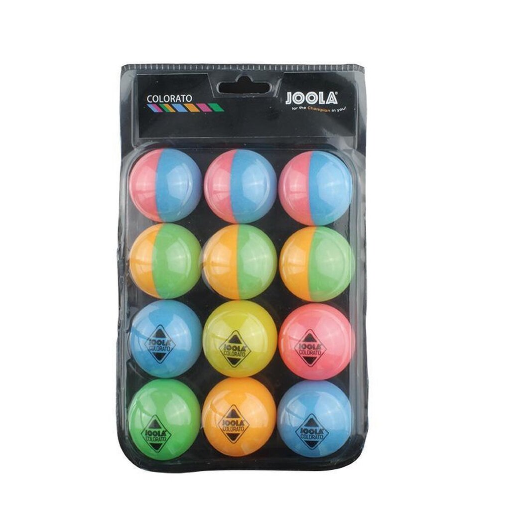 Stalo teniso kamuoliukų rinkinys Joola, 12 vnt, įvairių spalvų kaina ir informacija | Stalo teniso stalai ir uždangalai | pigu.lt