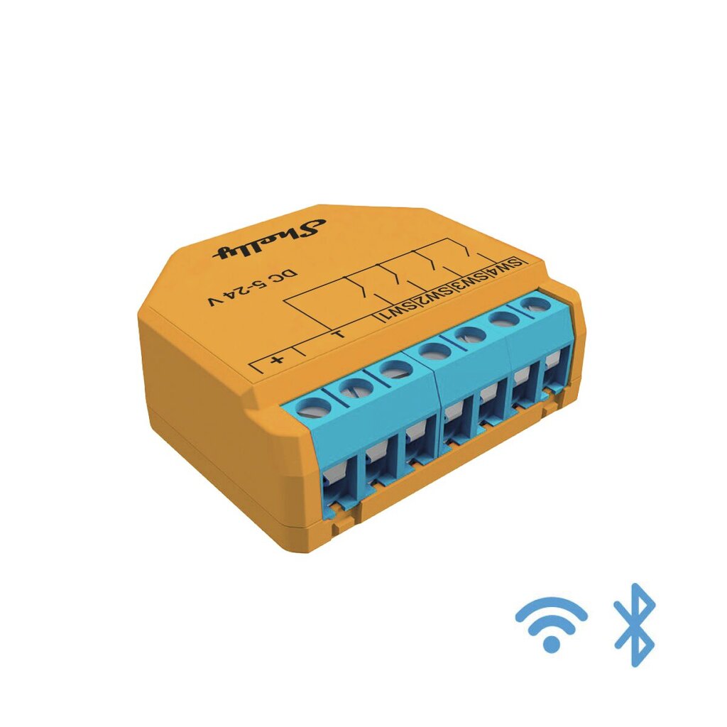 Skaitmeninių įėjimų Wifi valdiklis Shelly Plus i4 DC 4 kaina ir informacija | Apsaugos sistemos, valdikliai | pigu.lt