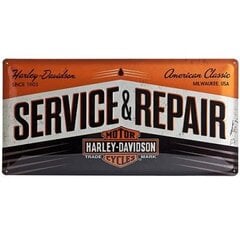 Nostalgic art Harley-Davidson Service & Repair ženklas 25x50 cm kaina ir informacija | Interjero detalės | pigu.lt