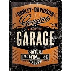 Nostalgic art Harley-Davidson Garage Skardos ženklas 30x40 cm kaina ir informacija | Interjero detalės | pigu.lt