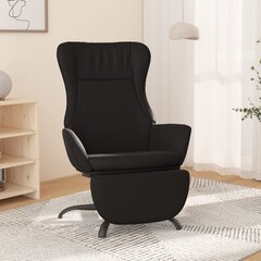 Poilsio kėdė su pakoja vidaXL, juoda kaina ir informacija | Svetainės foteliai | pigu.lt
